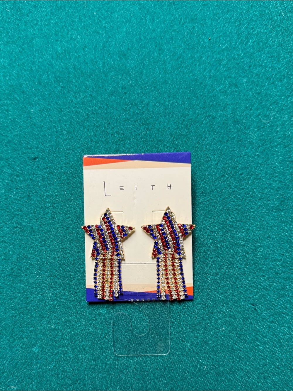 Leith Patriotic Star Fringe Earrings